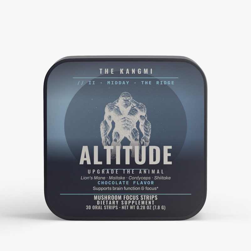 THE KANGMI ALTITUDE oral mushroom focus strips, 30 strip tin